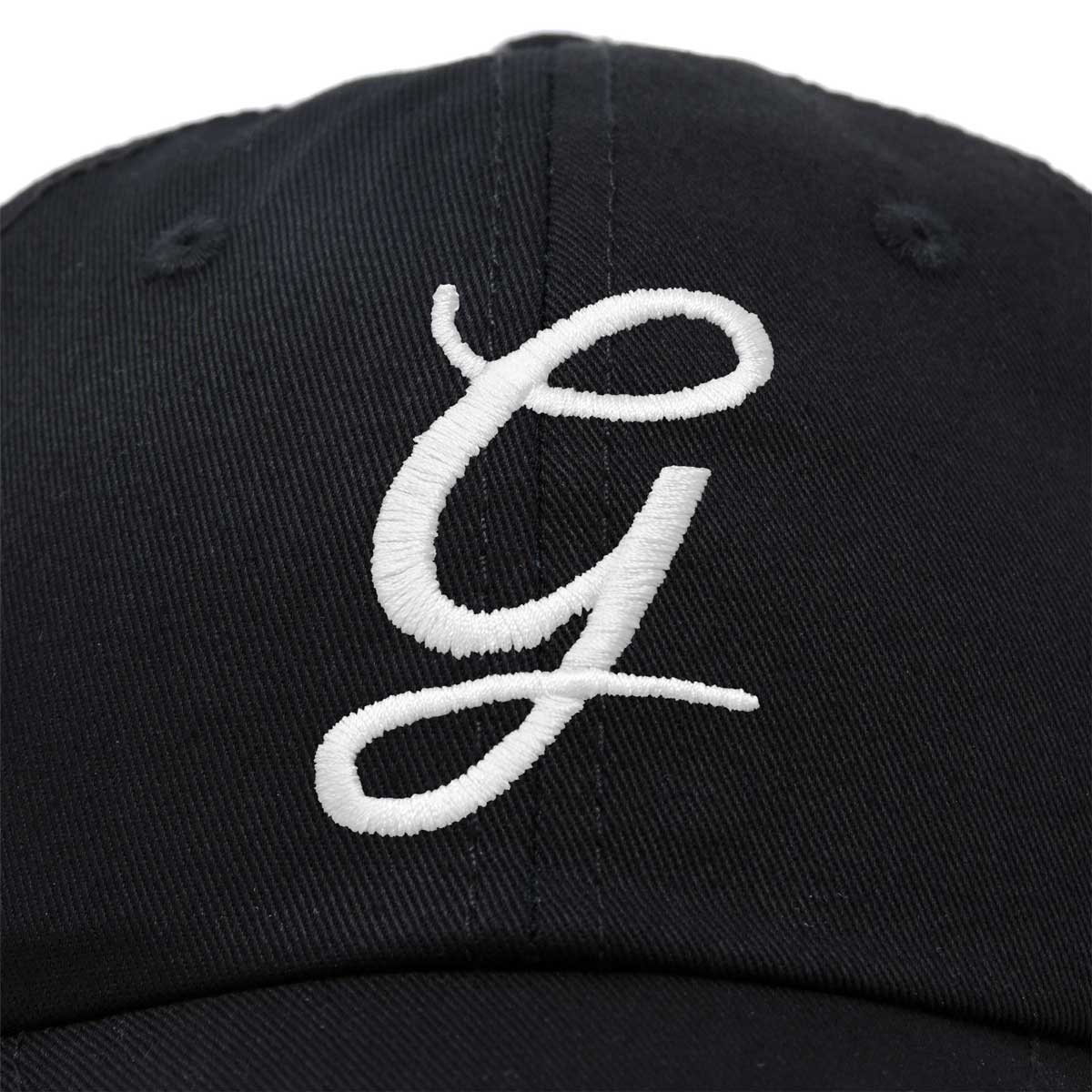 DALIX Initial Hat Letter G Womens Baseball Cap Monogram Cursive Embroi