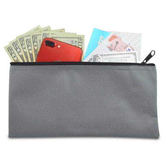 2 Pieces Money Bags with Zipper, 11x6.1 inch Money Pouch, Bank Bag, Cash  Bag, Check Wallet, Cosmetics