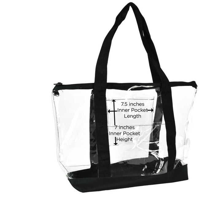 DALIX Clear Shopping Bag Security Work Tote Shoulder Bag Womens Handba