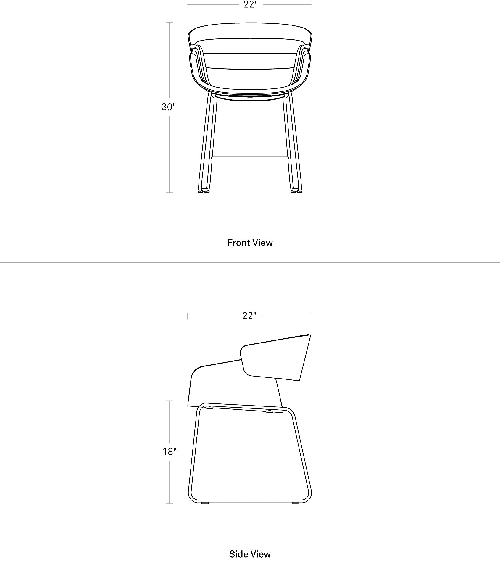 Blu Dot Racer Dining Chair Dimensions