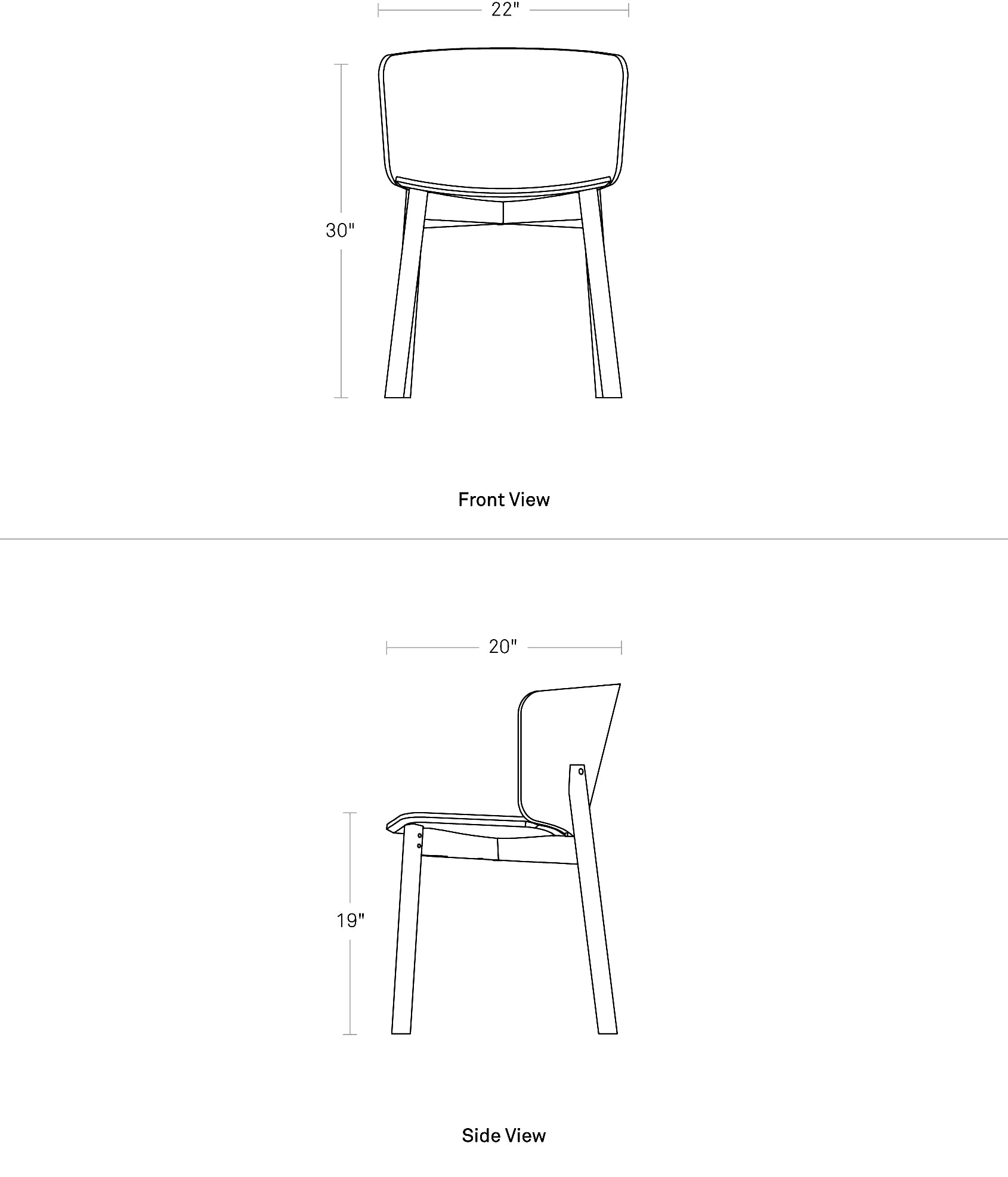 Blu Dot Buddy Chair Dimensions