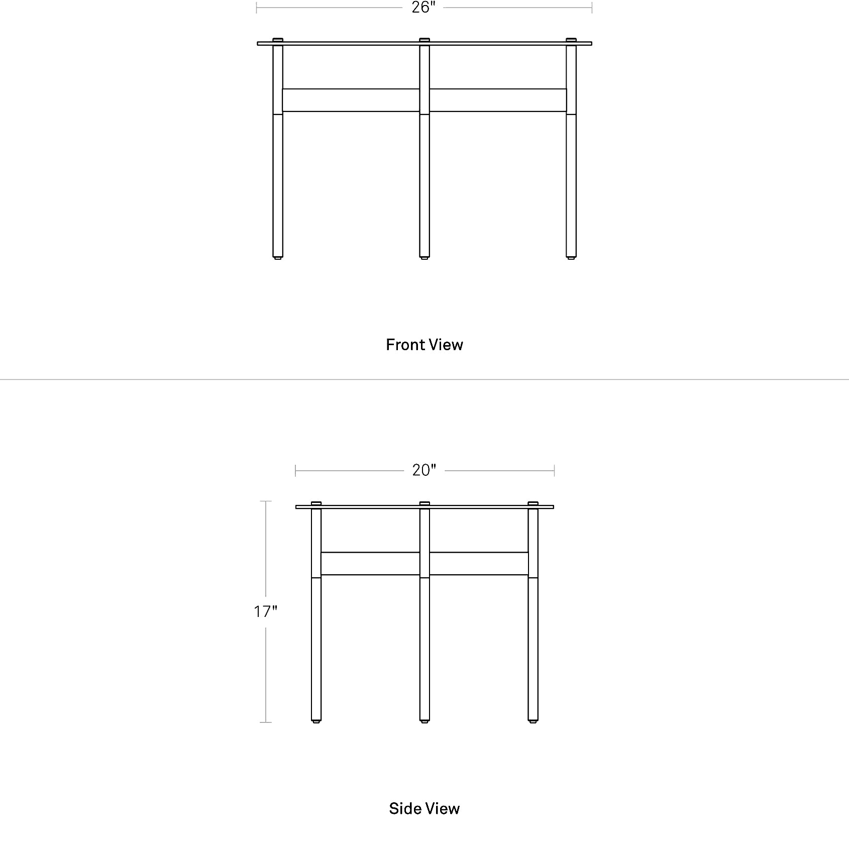 Blu Dot Flume Side Table Dimensions