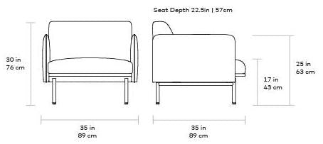 Gus Foundry Chair dimensions