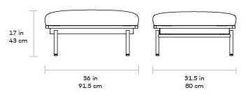 Gus Foundry Ottoman dimensions