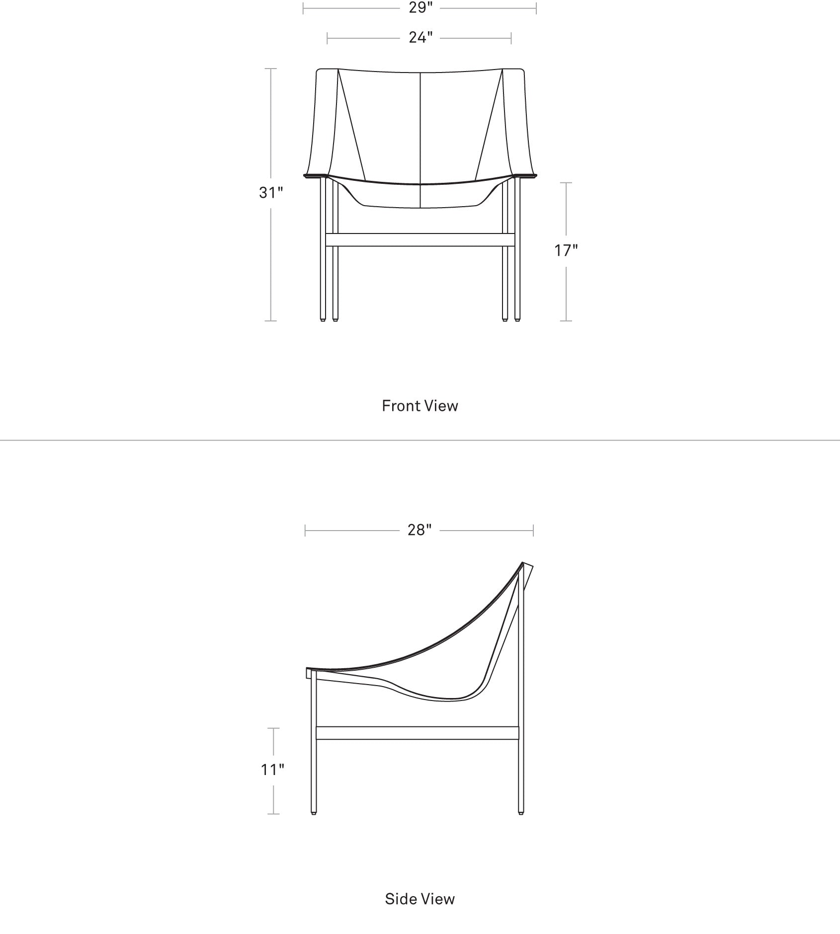 Blu Dot Heyday Lounge Chair Dimensions