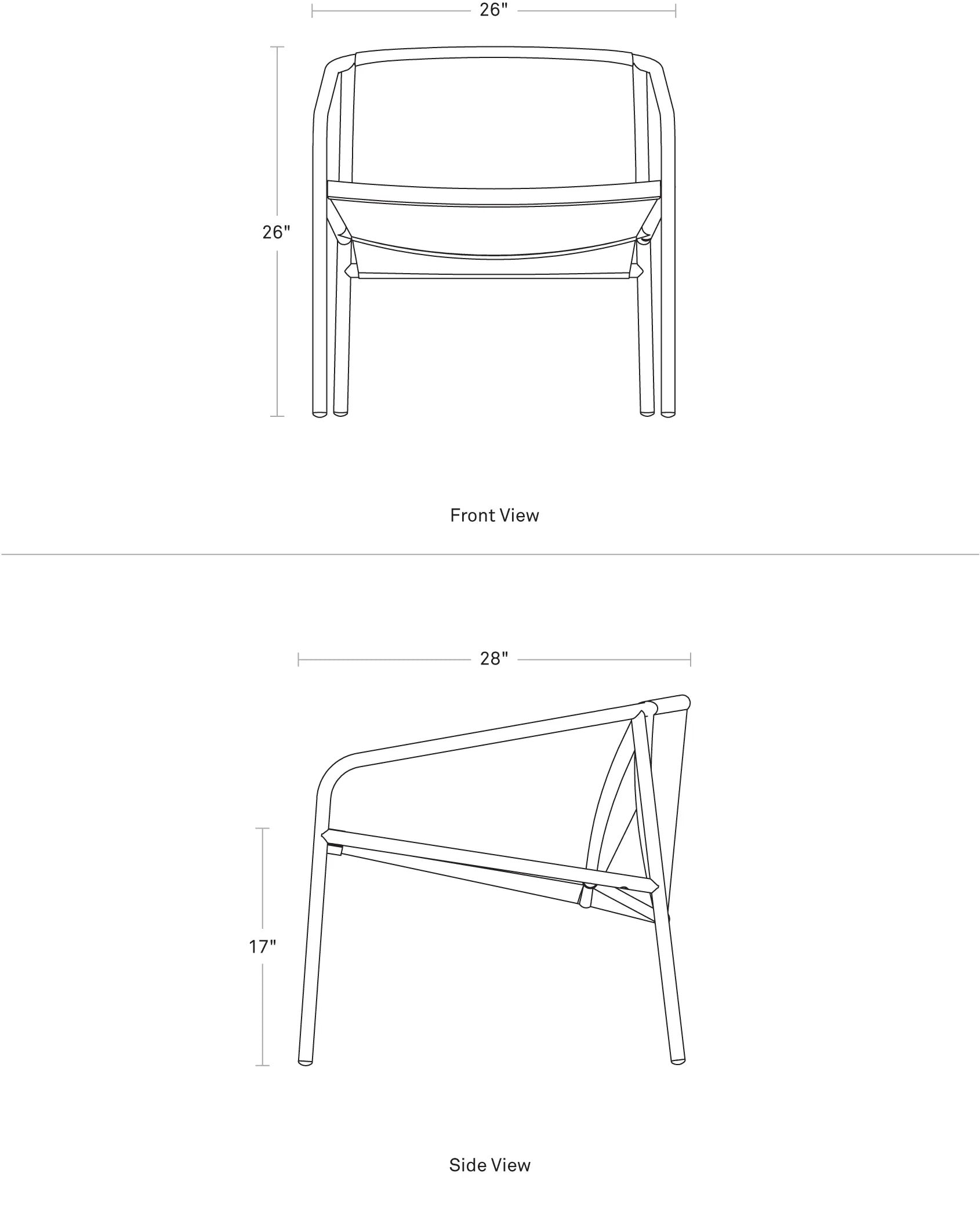 Blu Dot Lookout Outdoor Lounge Chair Dimensions