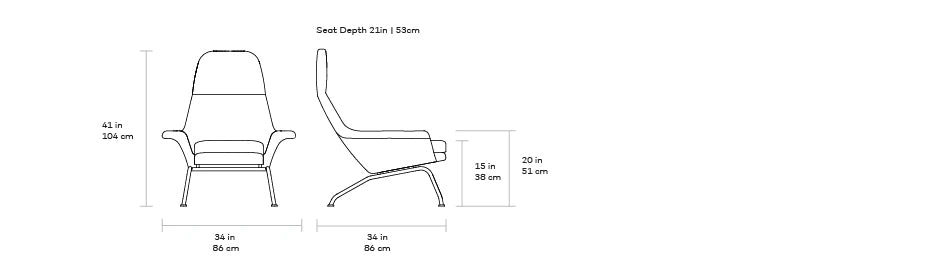 Gus Tallinn Chair dimensions