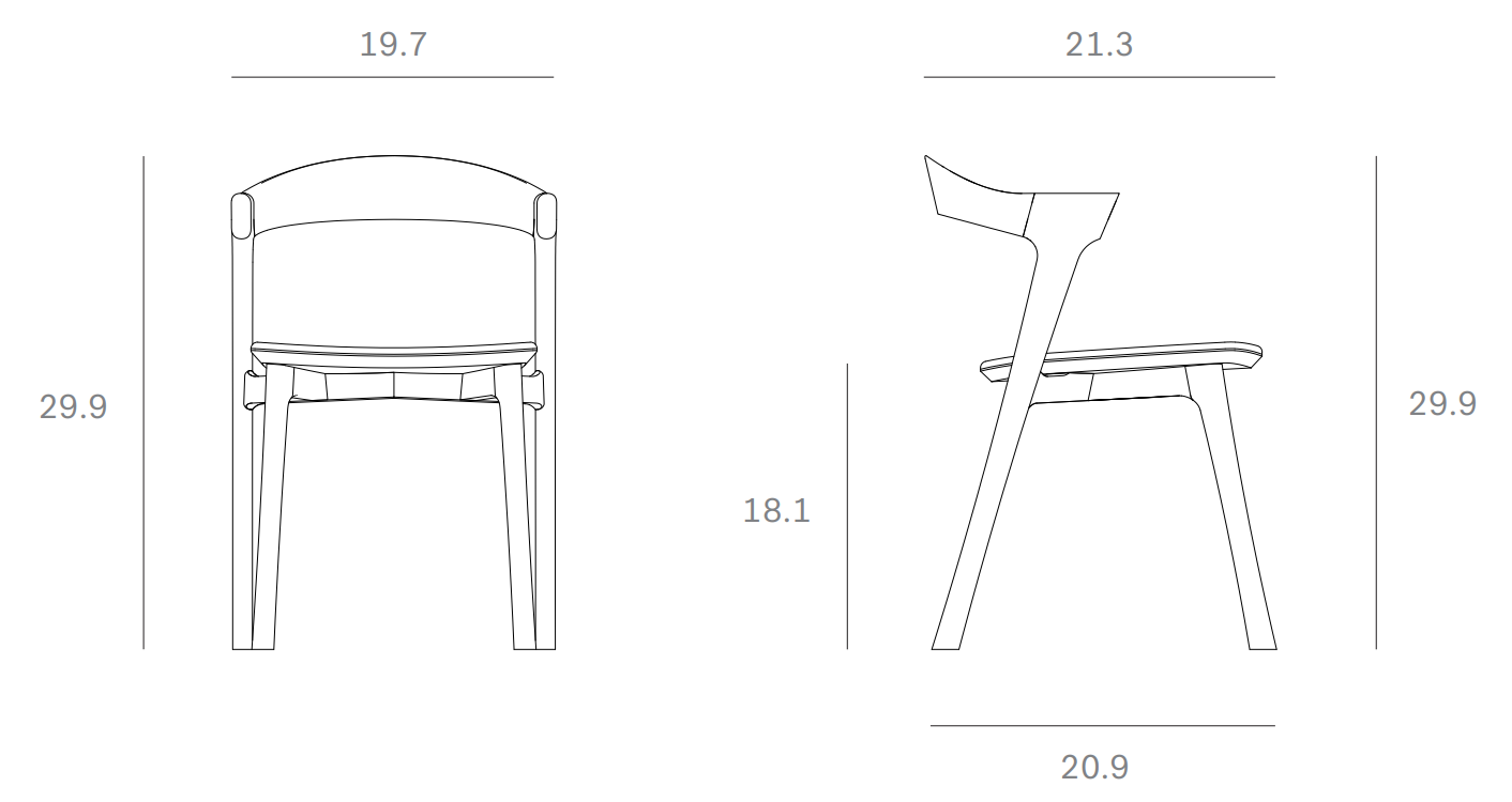 Ethnicraft Bok Dining Chair Dimensions