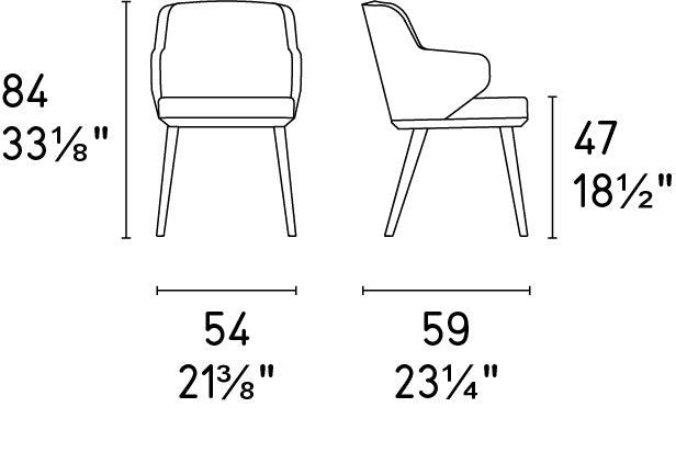 Foyer Arm Chair Dimensions