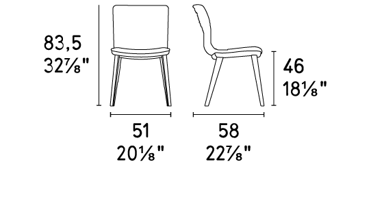 Calligaris Annie Side Chair Dimensions