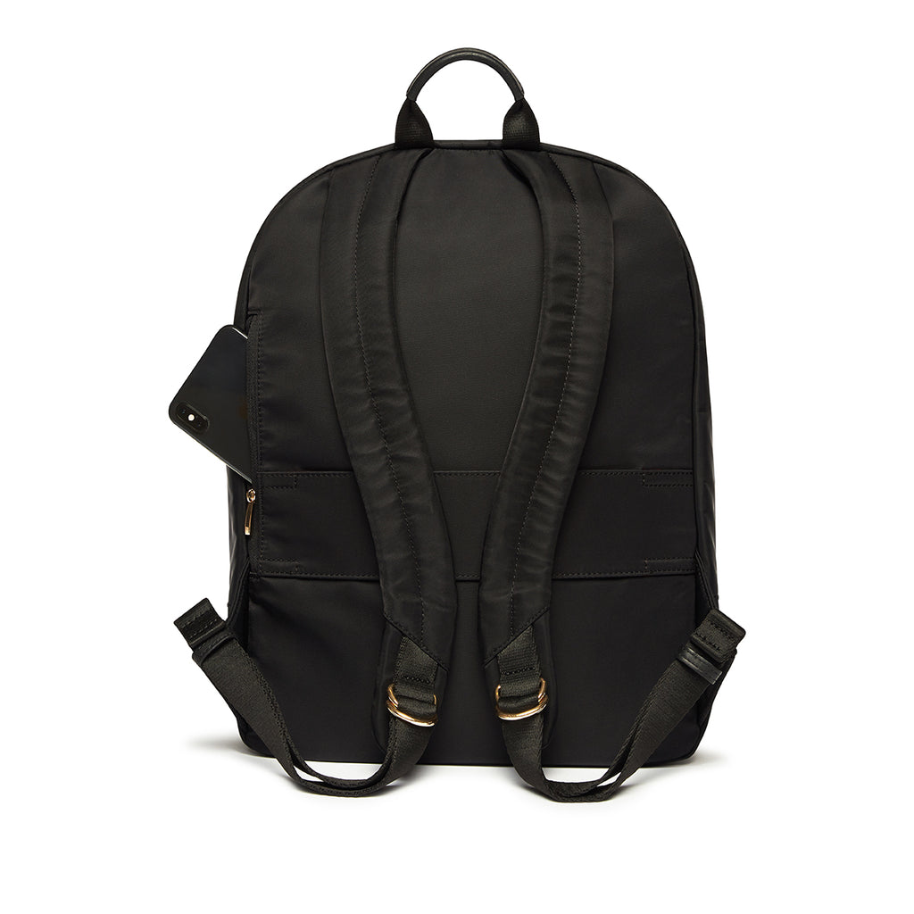 Beauchamp Laptop Backpack - 14&quot; - Black / Gold Hardware | KNOMO