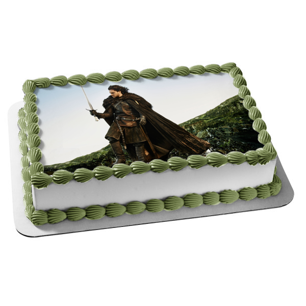 Game Of Thrones Jon Snow Mountains Edible Cake Topper Image Abpid A Birthday Place