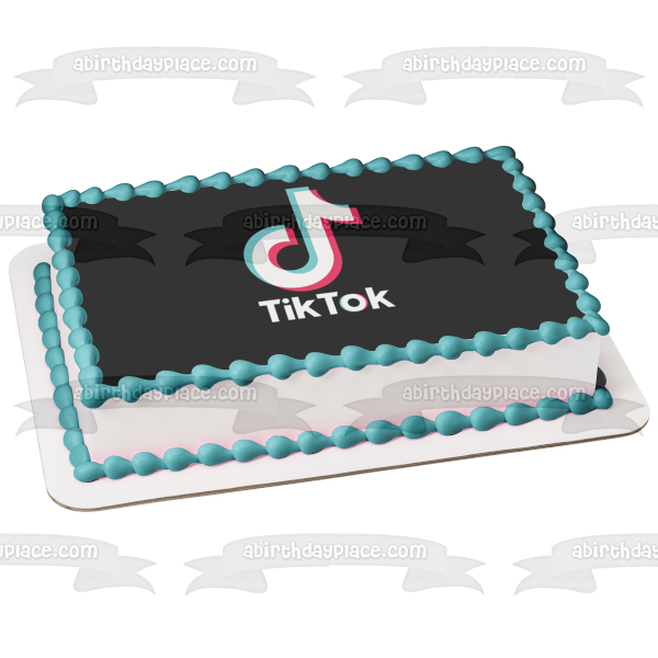 Tiktok Logo Black Tik Tok Edible Cake Topper Image Abpid A Birthday Place