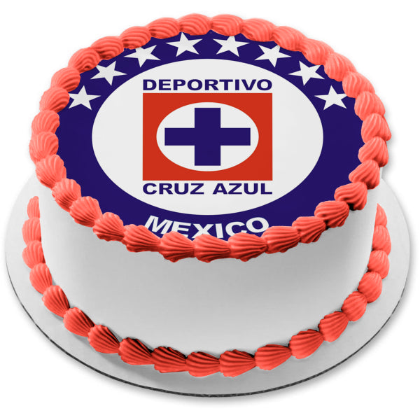 Cruz Azul Mexican Football Club Logo Edible Cake Topper Image ABPID107 – A  Birthday Place