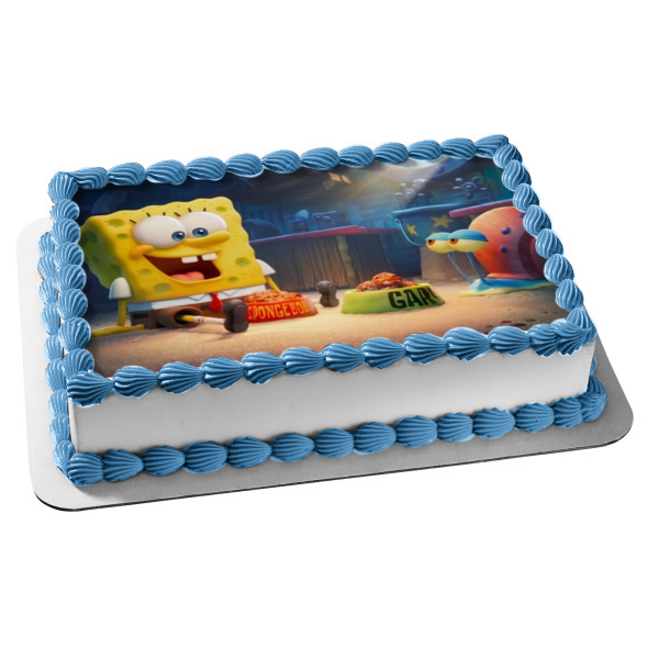 The SpongeBob Movie: Sponge on the Run Gary Edible Cake Topper Image A ...