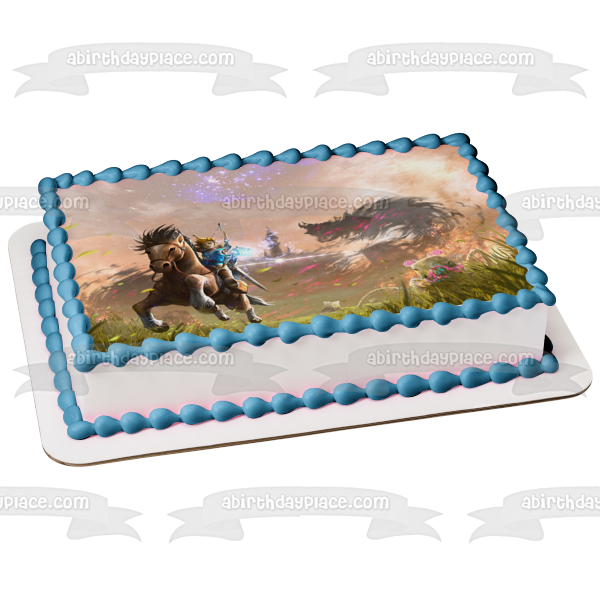 The Legend Of Zelda Breath Of The Wild Link Horse Bow And Arrow Edible A Birthday Place