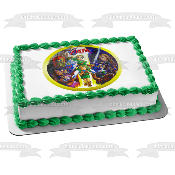 The Legend Of Zelda Ocarina Of Time Link Edible Cake Topper Image Abpi A Birthday Place