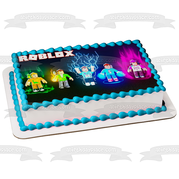 Roblox Assorted Skin Colors Yellow Green Blue Purple Edible Cake Toppe A Birthday Place - green and yellow roblox top