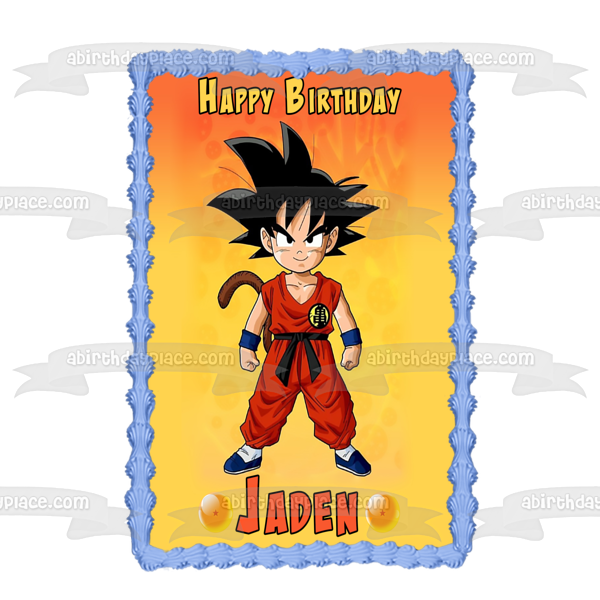 Young Goku Dbz Dragon Ball Z Anime Animated Series Happy Birthday Pers A Birthday Place