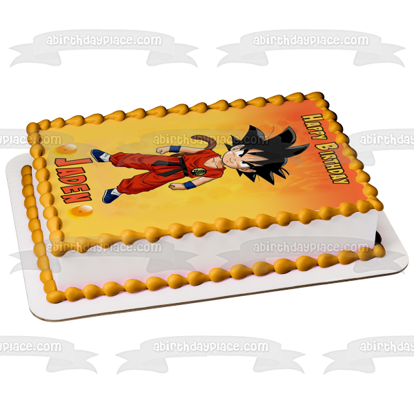 Young Goku Dbz Dragon Ball Z Anime Animated Series Happy Birthday Pers – A  Birthday Place