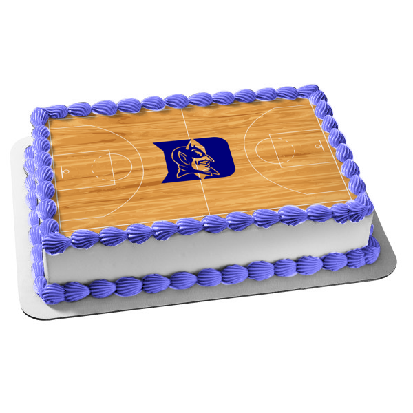 Duke Blue Devils Logo Basketball Court Edible Cake Topper Image ABPID0 ...