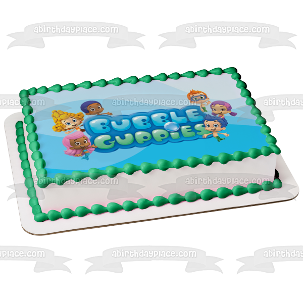 Bubble Guppies Log Gil Molly Deema Goby Oona And Nonny Edible Cake Top