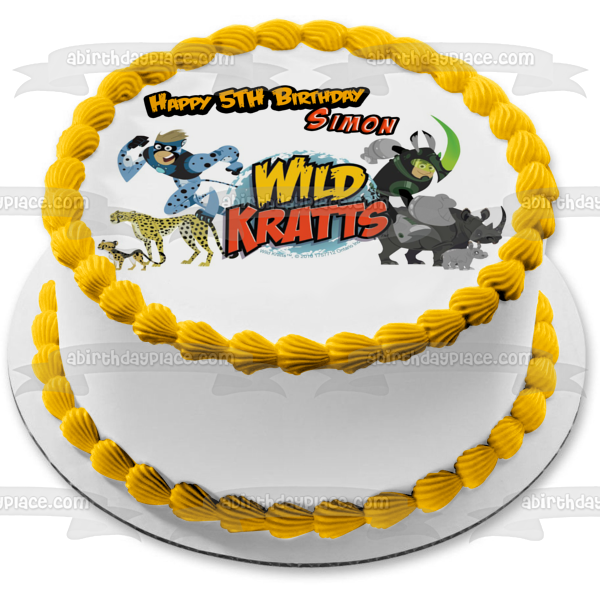 Wild Kratts Chris Kratt Martin Kratt Cheetas Rhinoceroses Edible Cake A Birthday Place