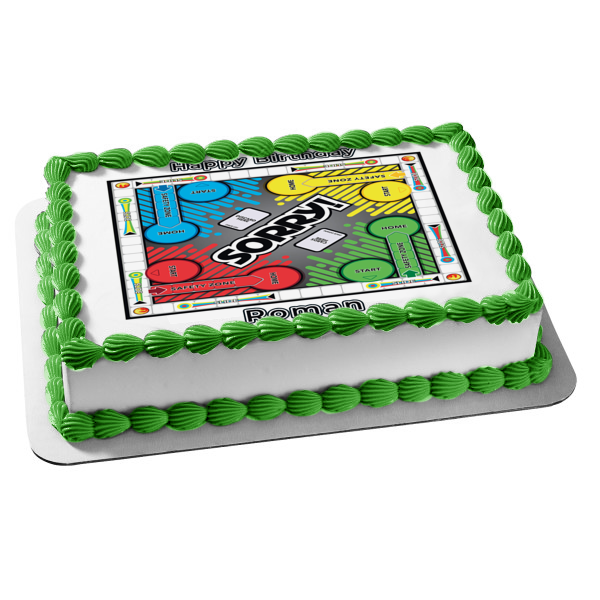 Sorry Board Game Parker Brothers Edible Cake Topper Image Abpid A Birthday Place