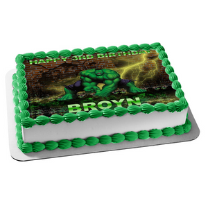 Avengers The Hulk Angry with a Brick Wall Background Edible Cake Toppe – A  Birthday Place