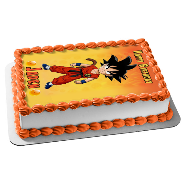 Young Goku Dbz Dragon Ball Z Anime Animated Series Happy Birthday Pers – A  Birthday Place