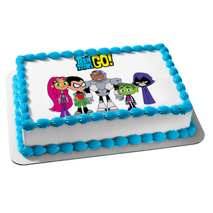 Teen Titans Go! Robin Starfire Cyborg Raven and Beast Boy Edible Cake ...