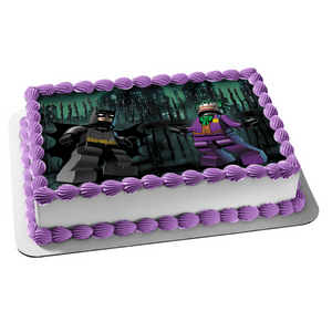LEGO Batman The Joker and Black Fence Houses Edible Cake Topper Image – A  Birthday Place