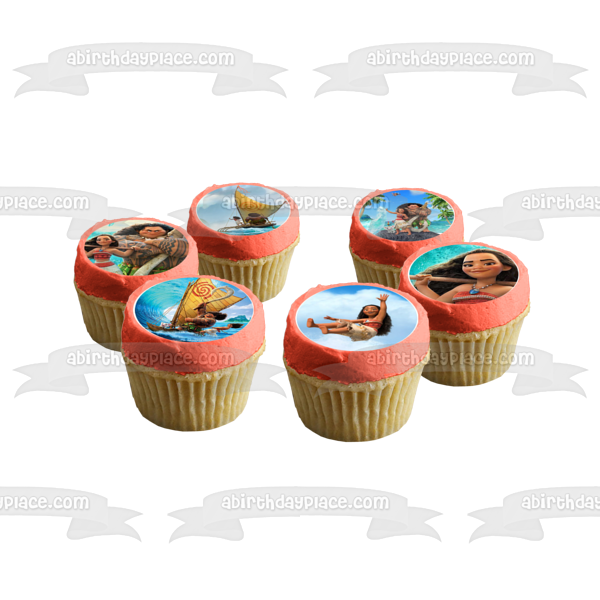 Moana Disney Hei Hei Pua Maui 12 Count Cupcake Toppers Edible Cupcake A Birthday Place