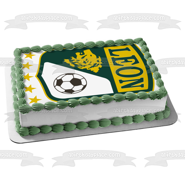 Club Leon Mexican Pro Football Club Logo Edible Cake Topper Image ABPI – A  Birthday Place