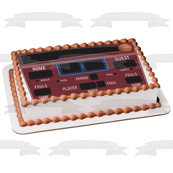 Basketball Scoreboard Home Team Guest Team Edible Cake Topper Image Ab A Birthday Place