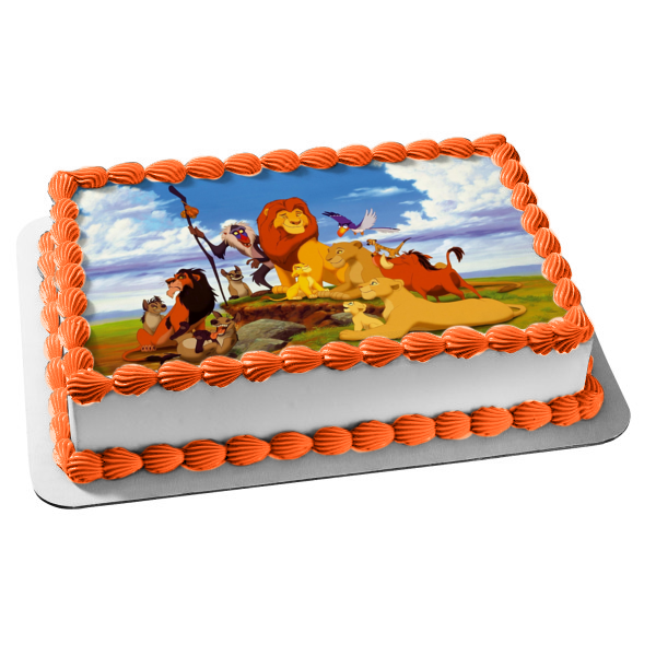 Lion King Disney Mufasa Simba Scar Rafiki Nala Zazu Timone Edible Cake A Birthday Place