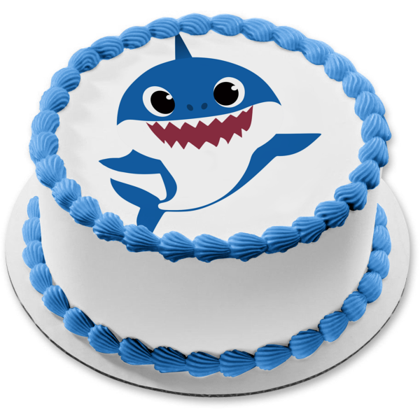 Baby Shark Blue Baby Shark Edible Cake Topper Image Abpid A Birthday Place