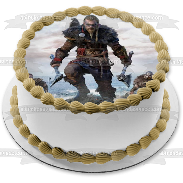 Assassins Creed Valhalla Norse Viking Video Game Edible Cake Topper Im A Birthday Place