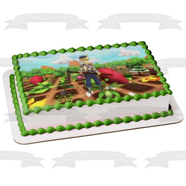 Rune Factory 5 Ares Gardening Edible Cake Topper Image Abpid53967 A Birthday Place