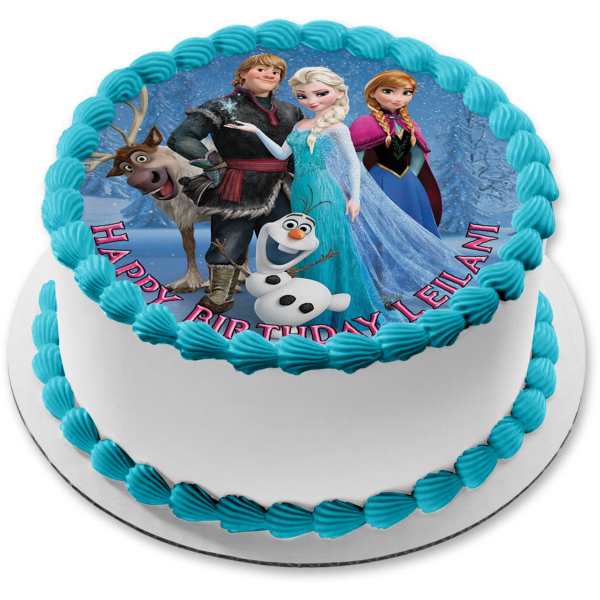 Frozen Anna Elsa Sven Edible Cake Topper Image ABPID – Birthday Place