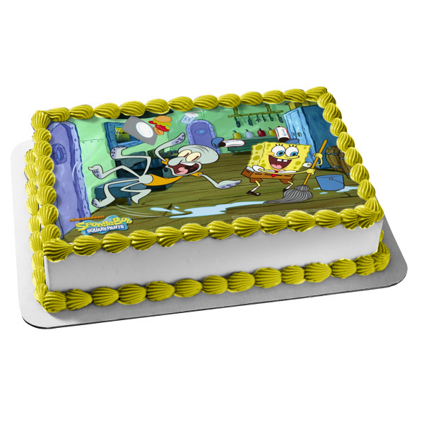 SpongeBob SquarePants Sponge Bob Square Pants Mopping Squidward Slips ...