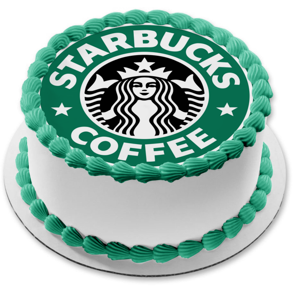 Starbucks Coffee Logo Edible Cake Topper Image Abpid A Birthday Place