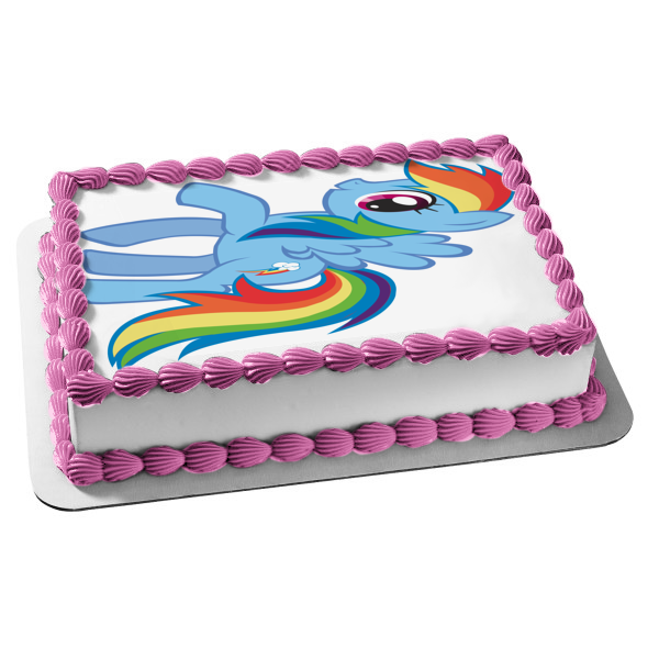 My Little Pony Rainbow Dash Edible Cake Topper Image Abpid A Birthday Place