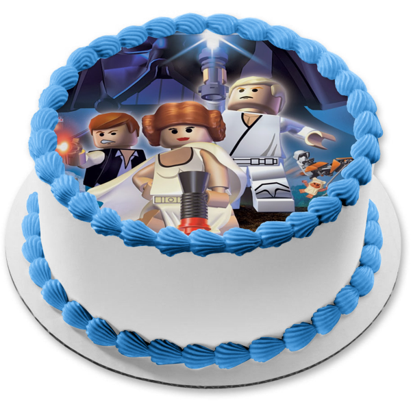 Download Lego Star Wars Princess Leia Anakin Skywalker Luke Skywalker Edible Ca A Birthday Place