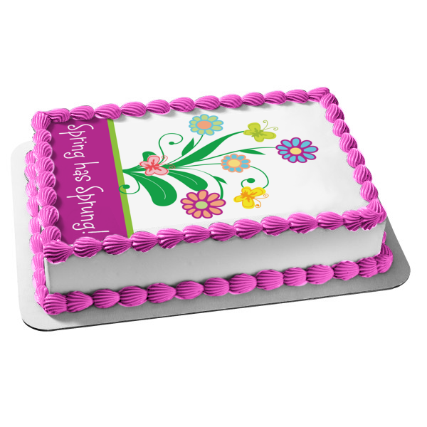 spring sheet cake decorations