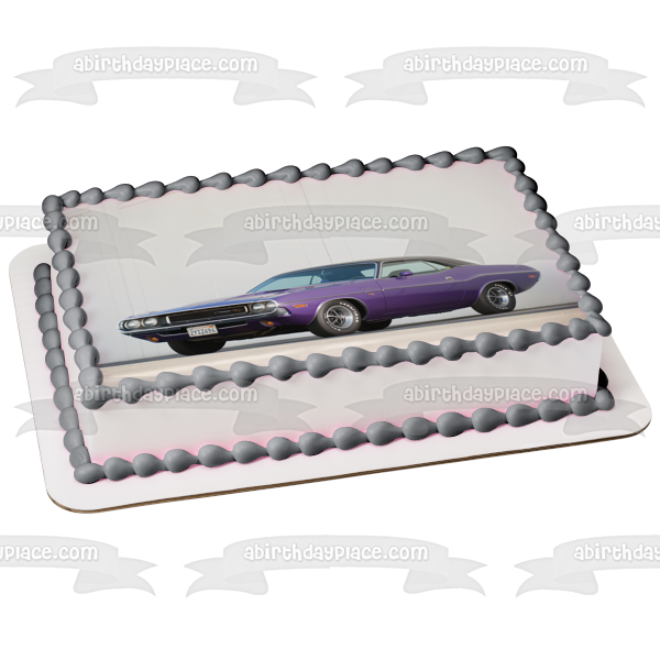 1970 Purple Dodge Challenger Rt Sports Car Edible Cake Topper Image AB – A  Birthday Place