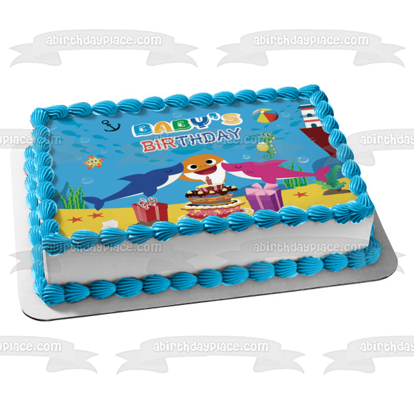 Baby Shark Baby S Birthday Mommy Shark Daddy Shark Birthday Party Pres A Birthday Place