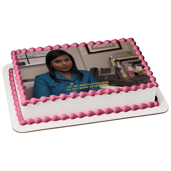 The Office Kelly Kapoor New Year's Resolution Happy New Year Edible Ca – A  Birthday Place