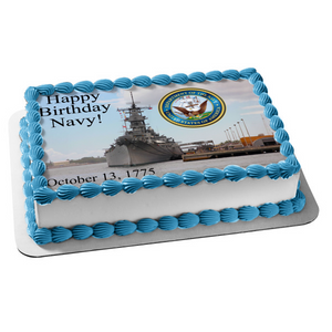 Happy Birthday Navy Naval Ship Edible Cake Topper Image Abpid A Birthday Place