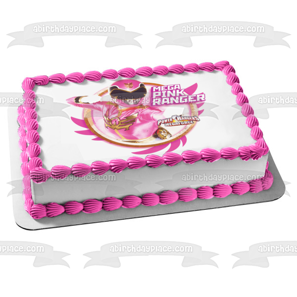 Power Rangers Megaforce Mega Pink Ranger Edible Cake Topper Image ABPI – A  Birthday Place